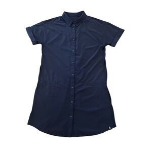 Smartwool Women's Merino Sport Shirt Dress Deep Navy Small Above Knee Outdoor